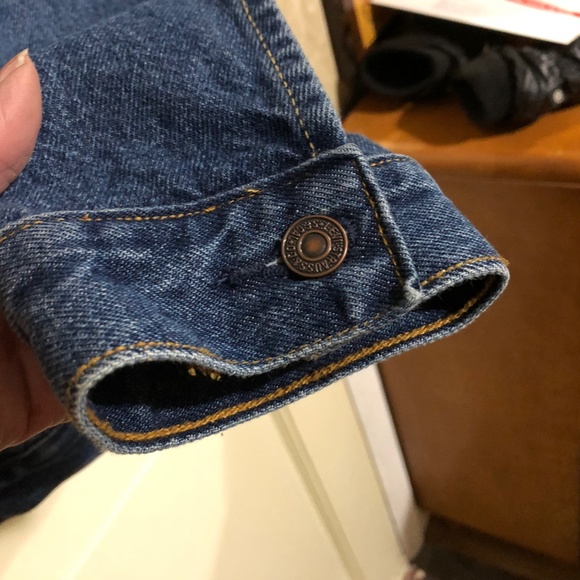 LEVI STRAUSS  TRUCKER DENIM BLUE JEAN JACKET ART - Picture 5 of 8
